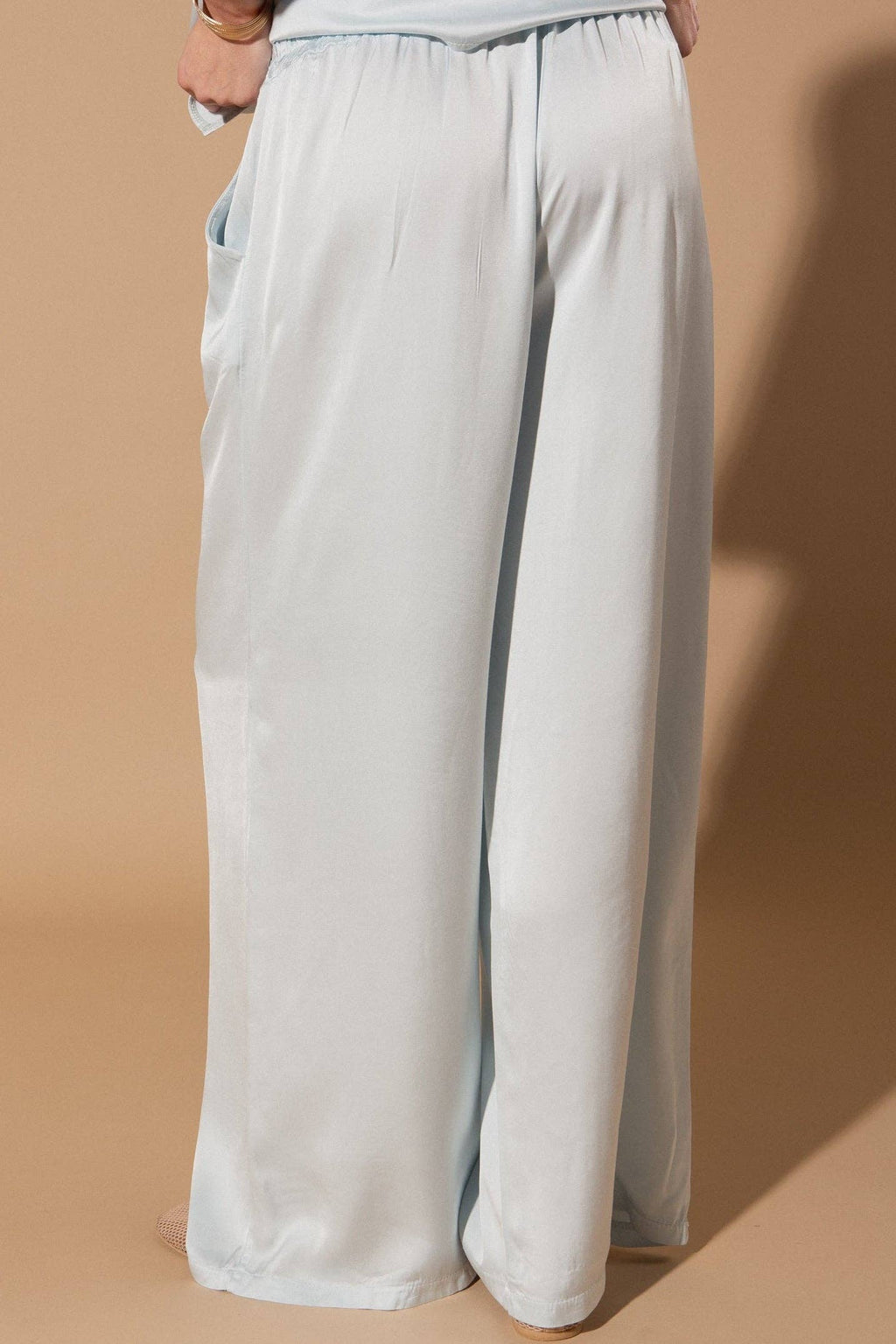 Marilou Silk Trousers: Ice Blue