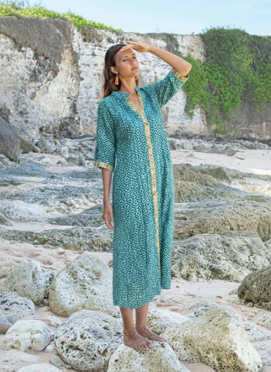Artisan print design -  COTTON SHIRT DRESS