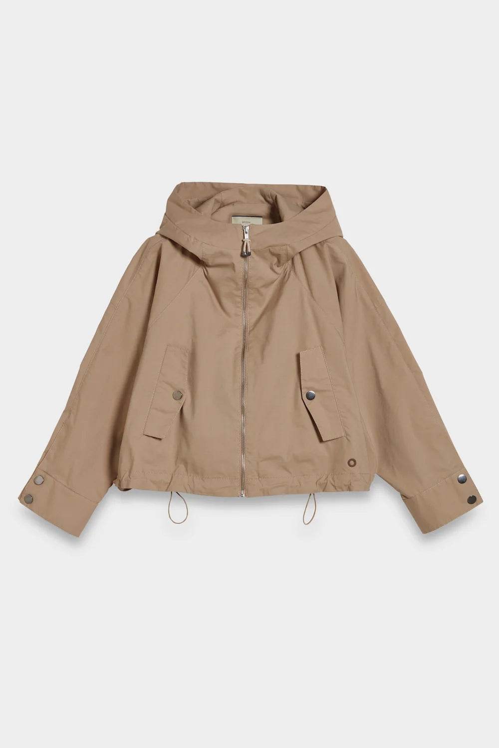 SPOON. Short Hoodie Parka — Dune Beige / Size S