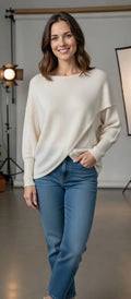 Cashmere Blend Soft Crossover Knit
