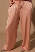 Marilou Silk Trousers: Peach Blush