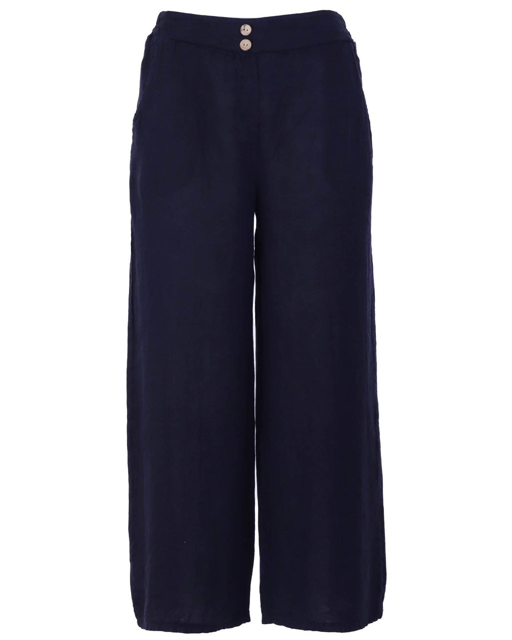 Linen Trousers: Sand / One Size