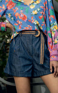 Emily Lovelock. Aidy Shorts. Blue