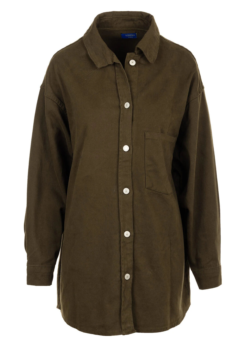 SORENA Hand-Painted Bee Jacket – Khaki Cotton Overshirt / Jacket