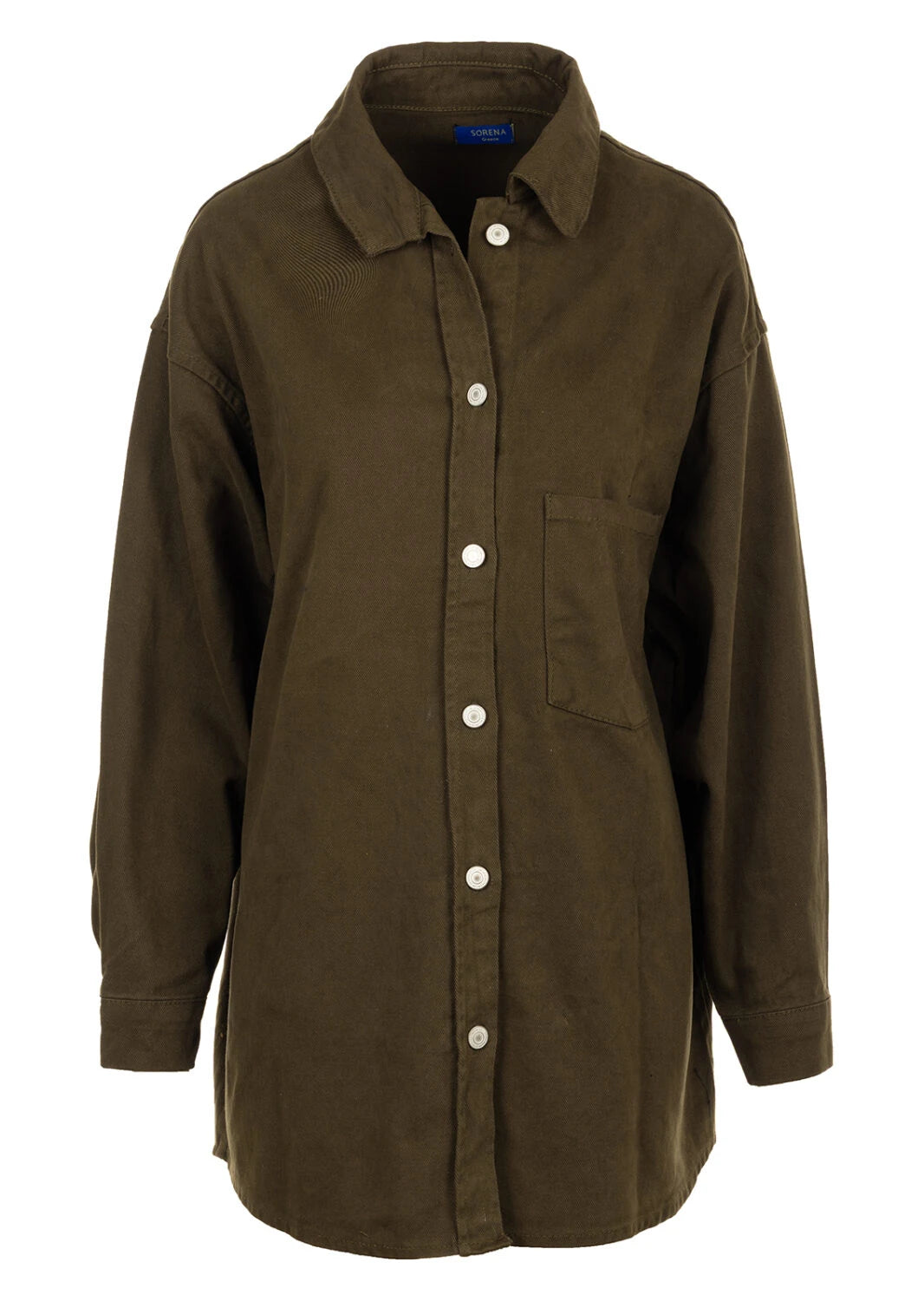 SORENA Hand-Painted Bee Jacket – Khaki Cotton Overshirt / Jacket