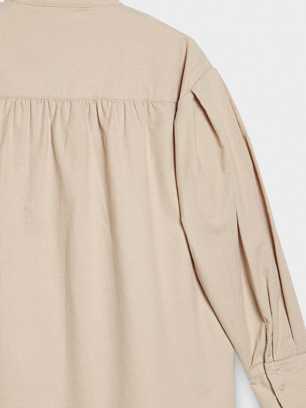 Fine Cord Blouse — Linen Beige / Size L