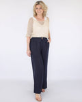 Linen Trousers: Navy / One Size