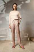 SPOON.Viscose Slipover Trousers — Nude / Size 40