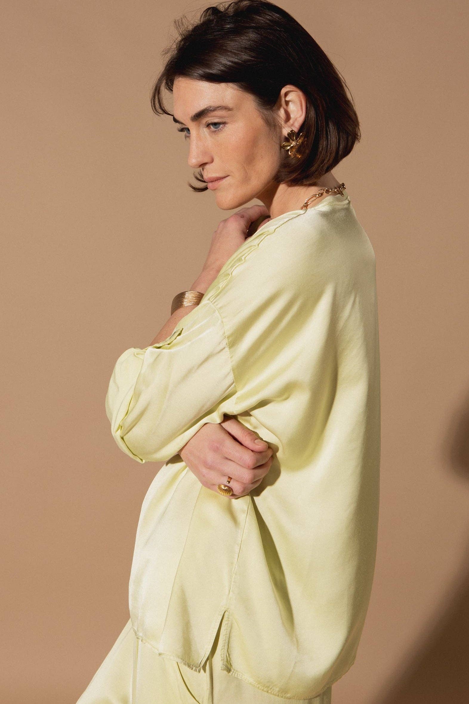 Marilou Silk Top: Peach Blush