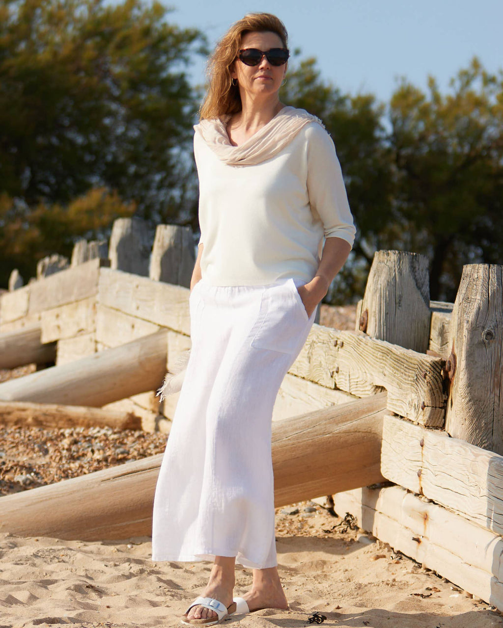 Summer Knit Top: White