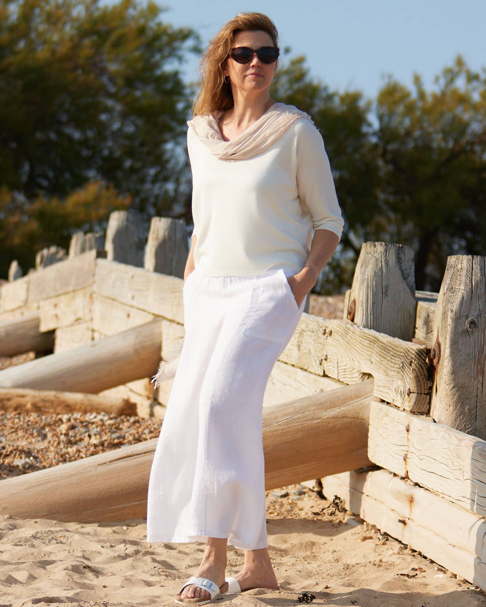 Summer Knit Top: White