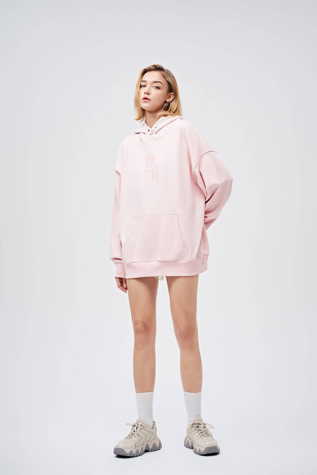 AMOO. 90s Vintage Two Seasons Hoodie Pink — Small