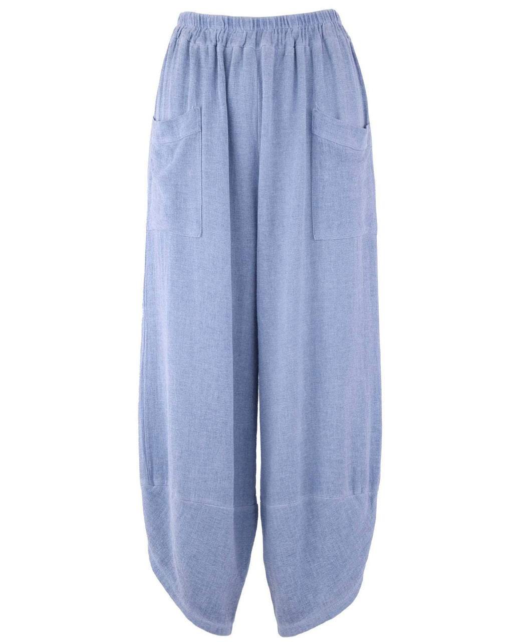 Linen and Cotton Blend Hareem Pants: Truffle