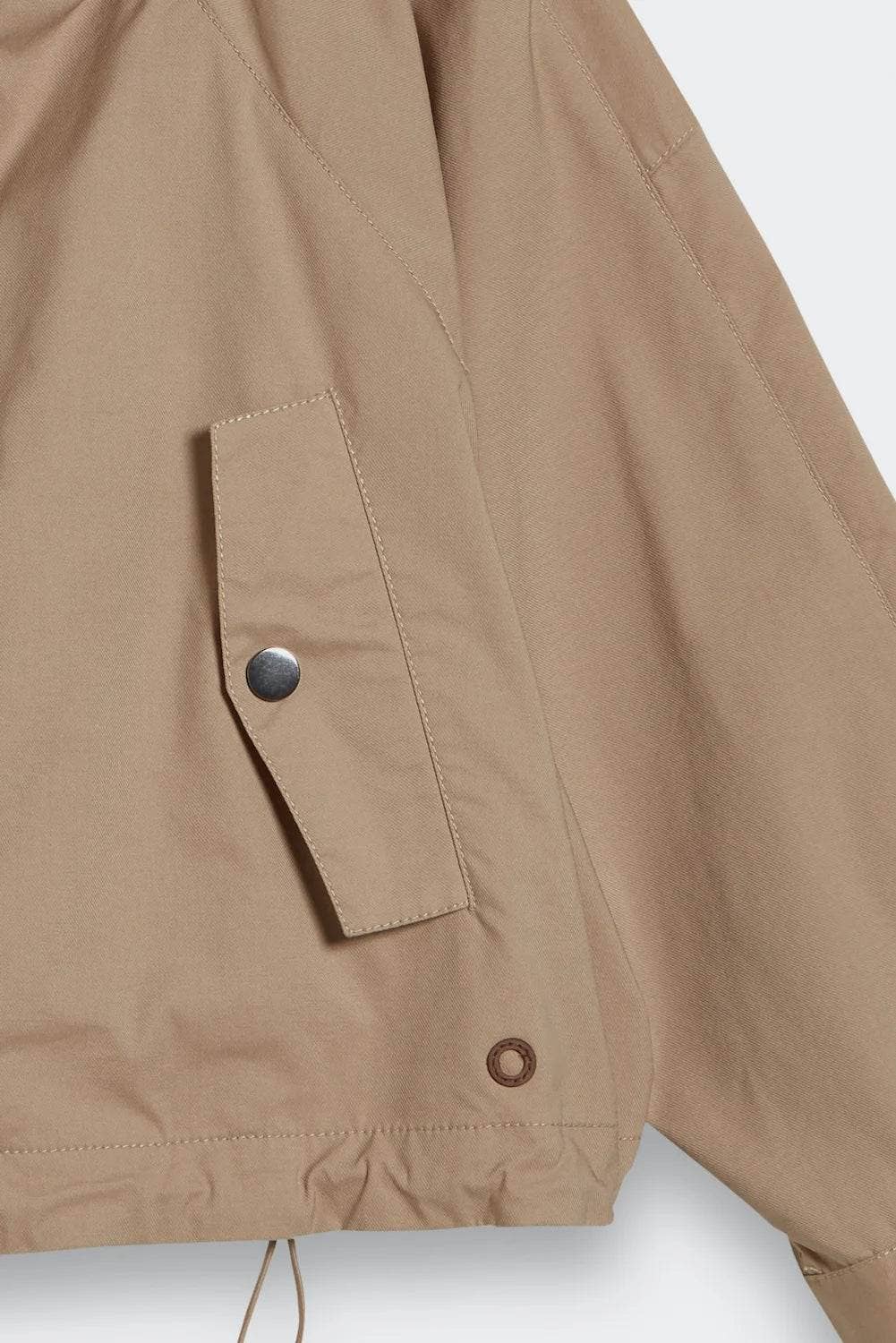 SPOON. Short Hoodie Parka — Dune Beige / Size S