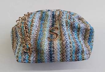 SORENA Zouzou Mini Bucket Bag Blue Multicoloured Straw